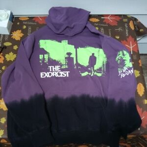 The Exorcist Purple and Black Graphic Hoodie